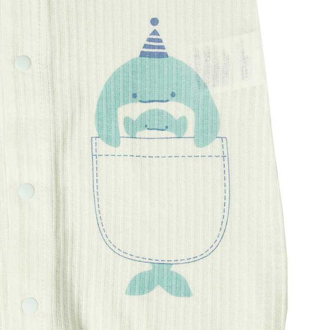 akachan honpo - 短袖涼爽連身衣-綠色 (50~60cm)