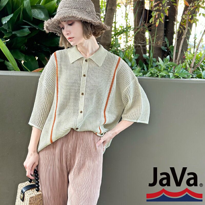 日本 Classical Elf - 個性網狀翻領短袖襯衫-咖啡