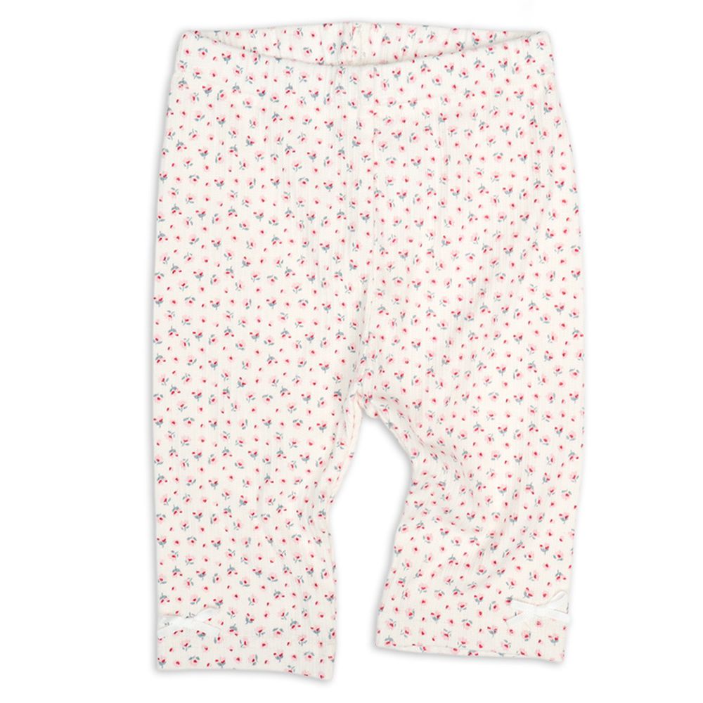 5分內搭褲-羅紋緹花-粉紅色