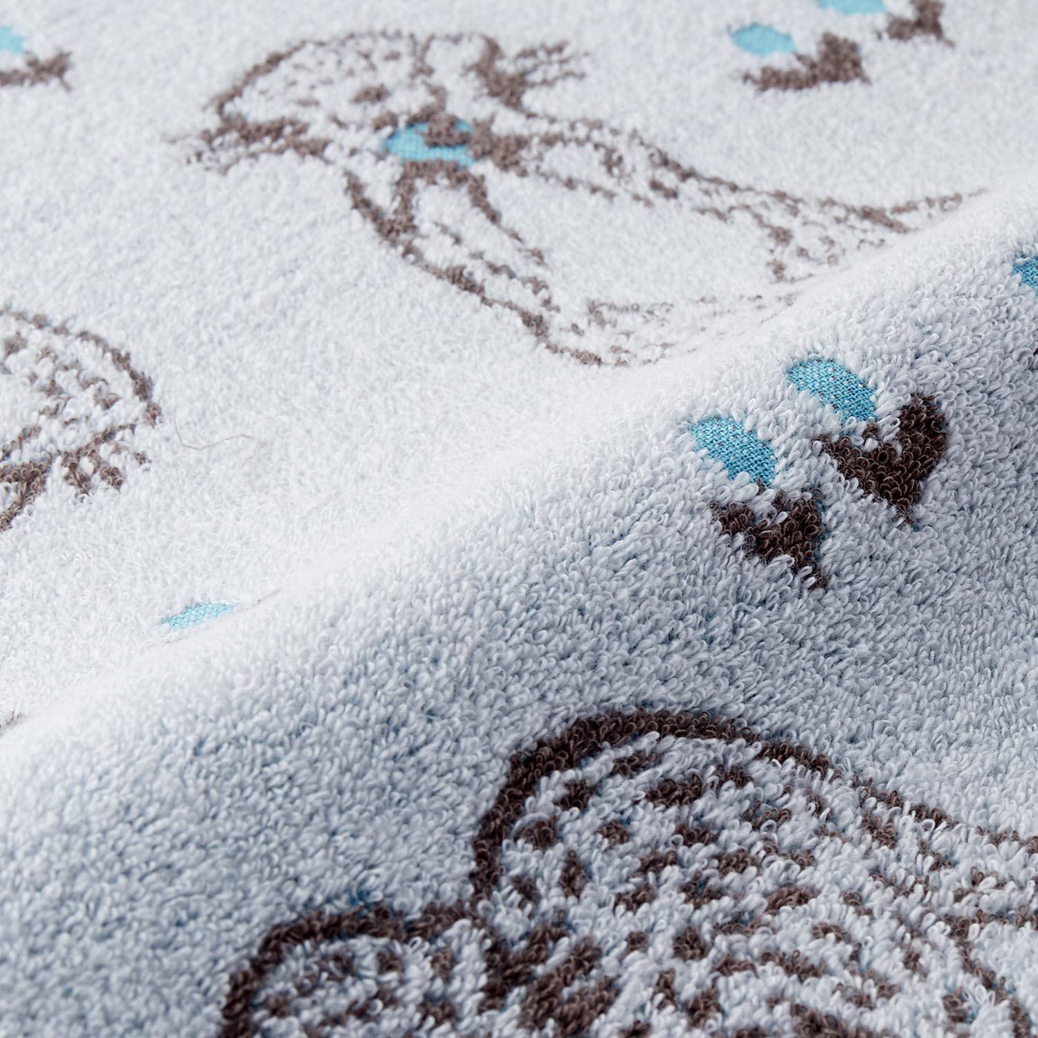 日本千趣會 - 無撚糸 吸水擦手巾/手帕3件組-可愛小水獺 (34x35cm)