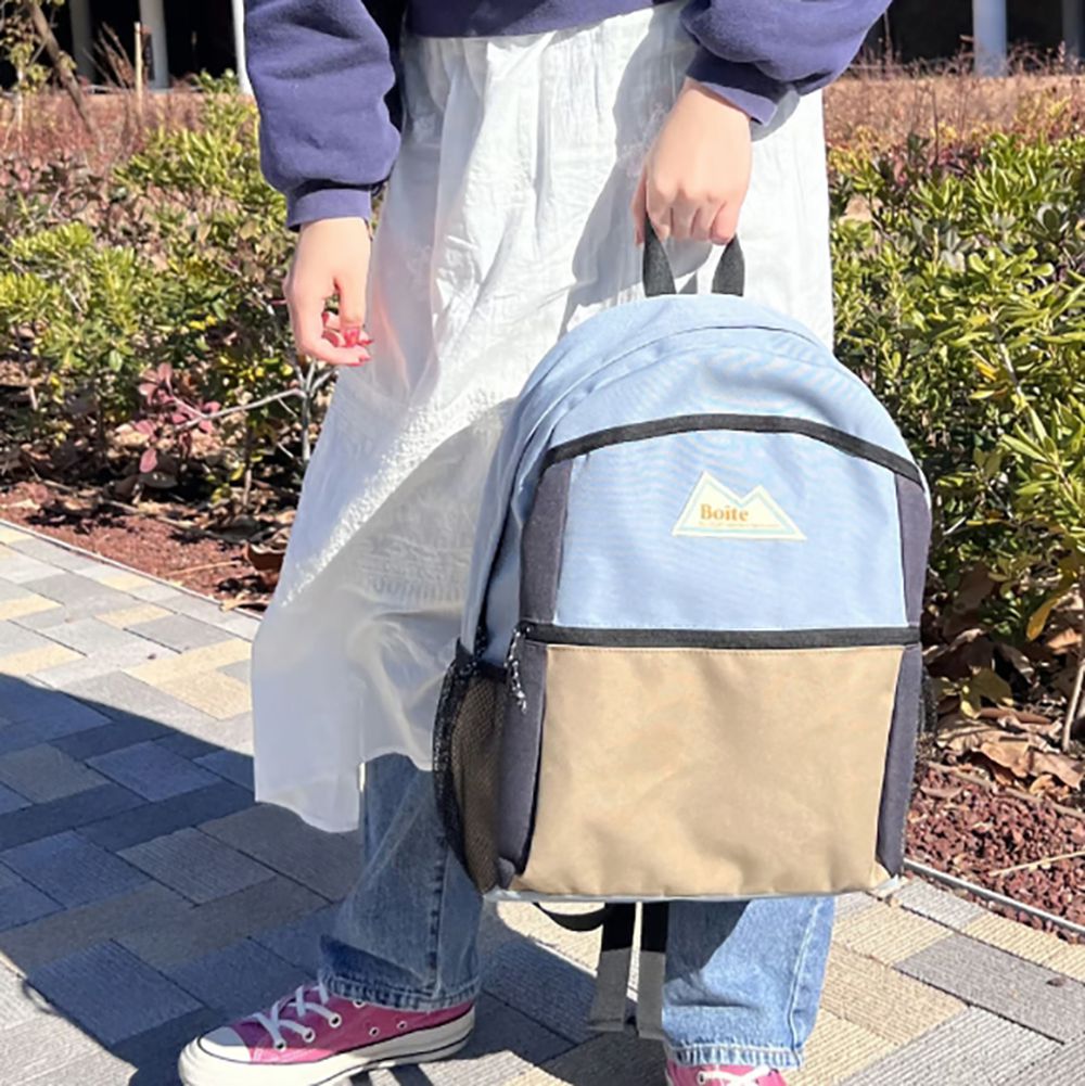 Boite OUT DOOR防潑水輕便後背包-藍色