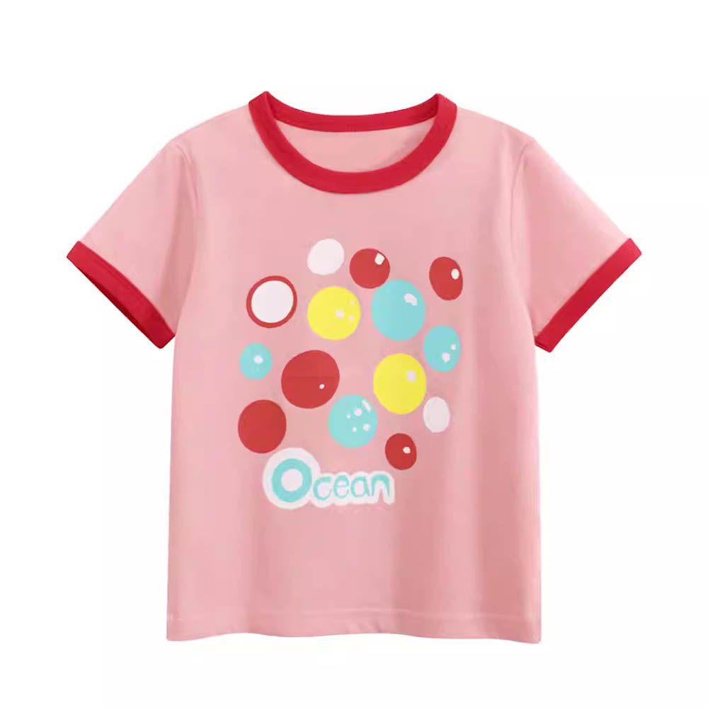 純棉短袖上衣-Ocean-粉色