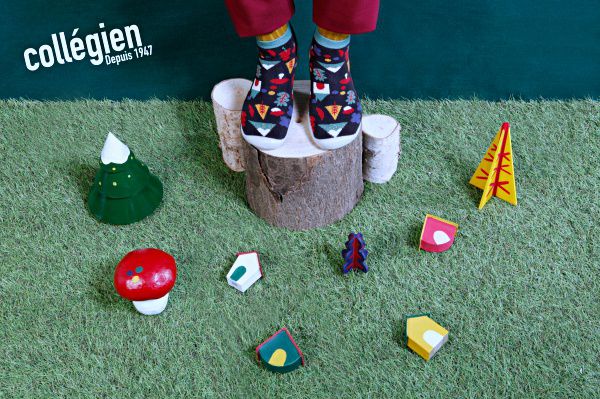 法國 collegien - 法國手工室內鞋-彩虹星