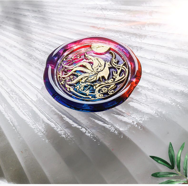 向日葵半透明火漆章蠟粒-熔岩