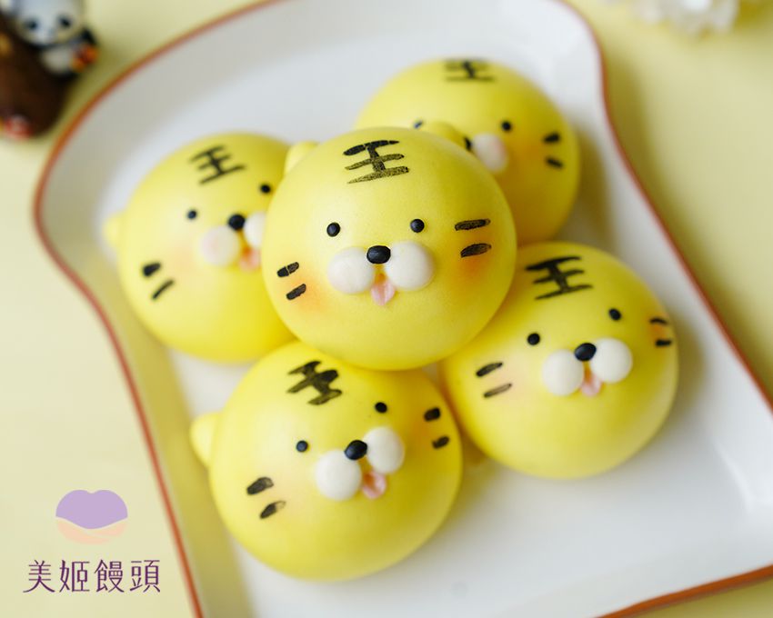 美姬饅頭 - 老虎鮮乳造型饅頭 (6入)-35g