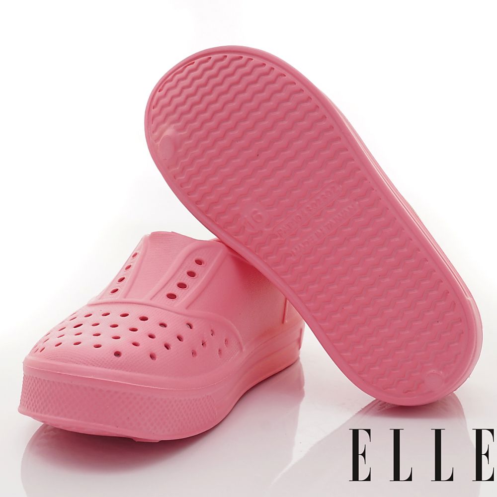 ELLE - 台灣製ELLE洞洞輕量便鞋(中小童段)-休閒鞋-粉紅