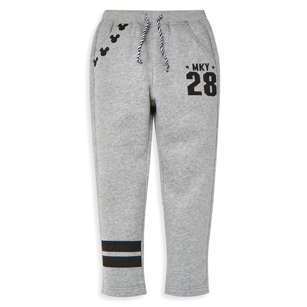 麗嬰房 Disney - 米奇系列運動刷毛長-麻花灰