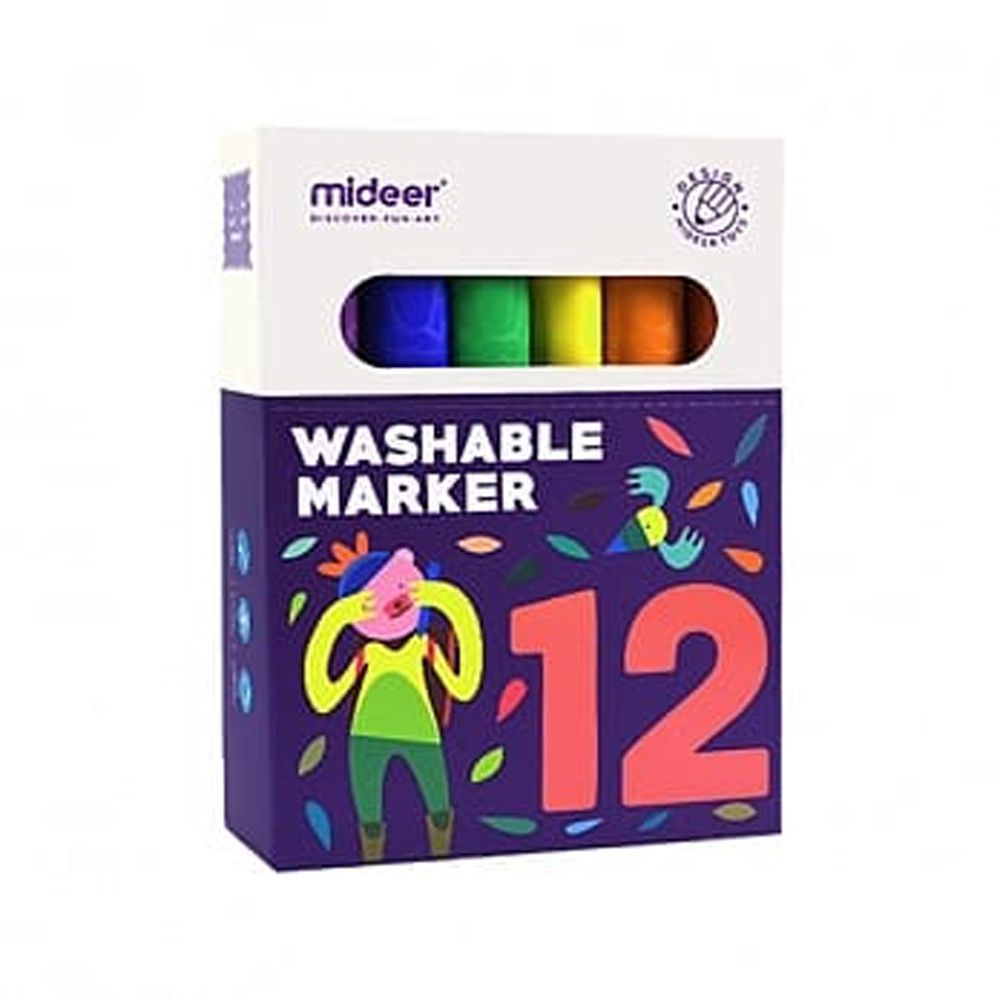 MiDeer - 可洗彩色筆-12色