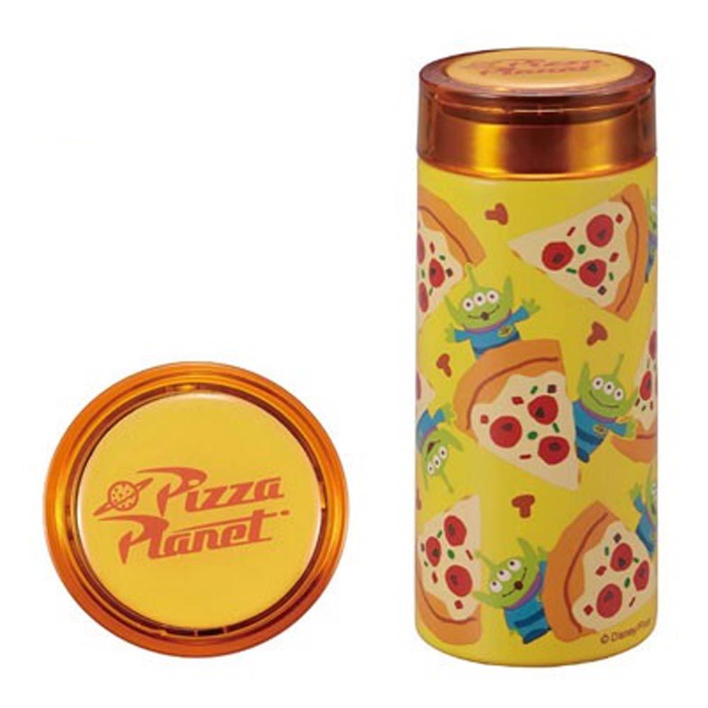 日本 Pearl 金屬 - 迪士尼 輕量不鏽鋼保冷保溫瓶-三眼怪披薩-檸檬黃-200ml