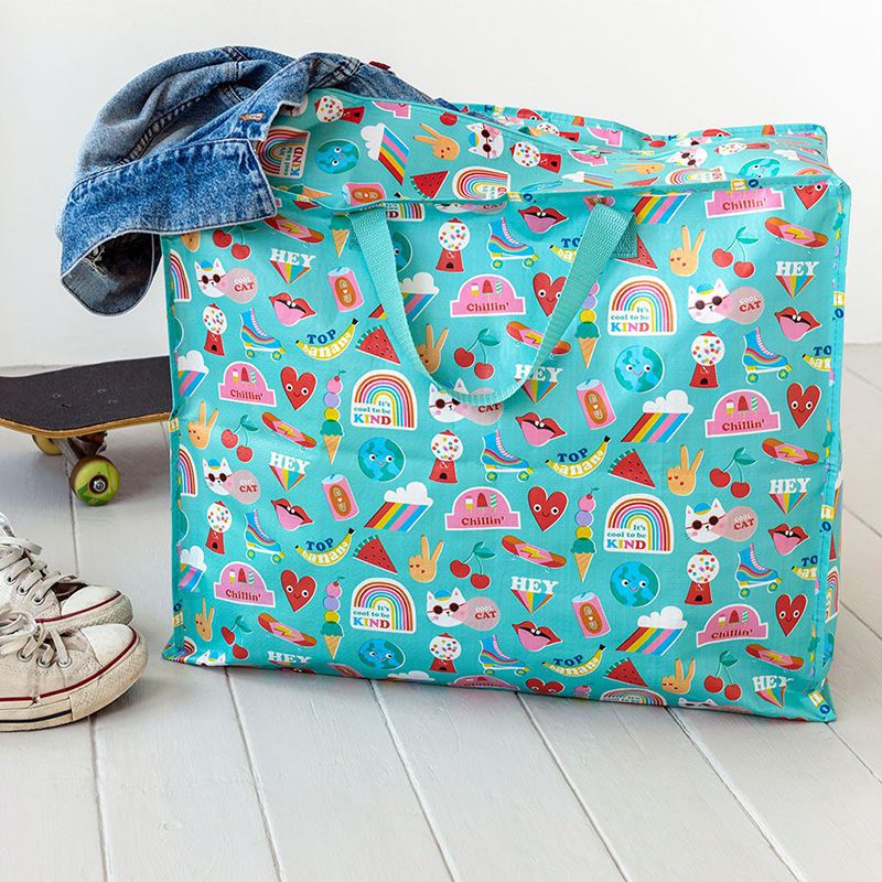 英國 Rex London - 衣物/棉被超大多功能防水環保收納袋/萬用袋-繽紛搖滾