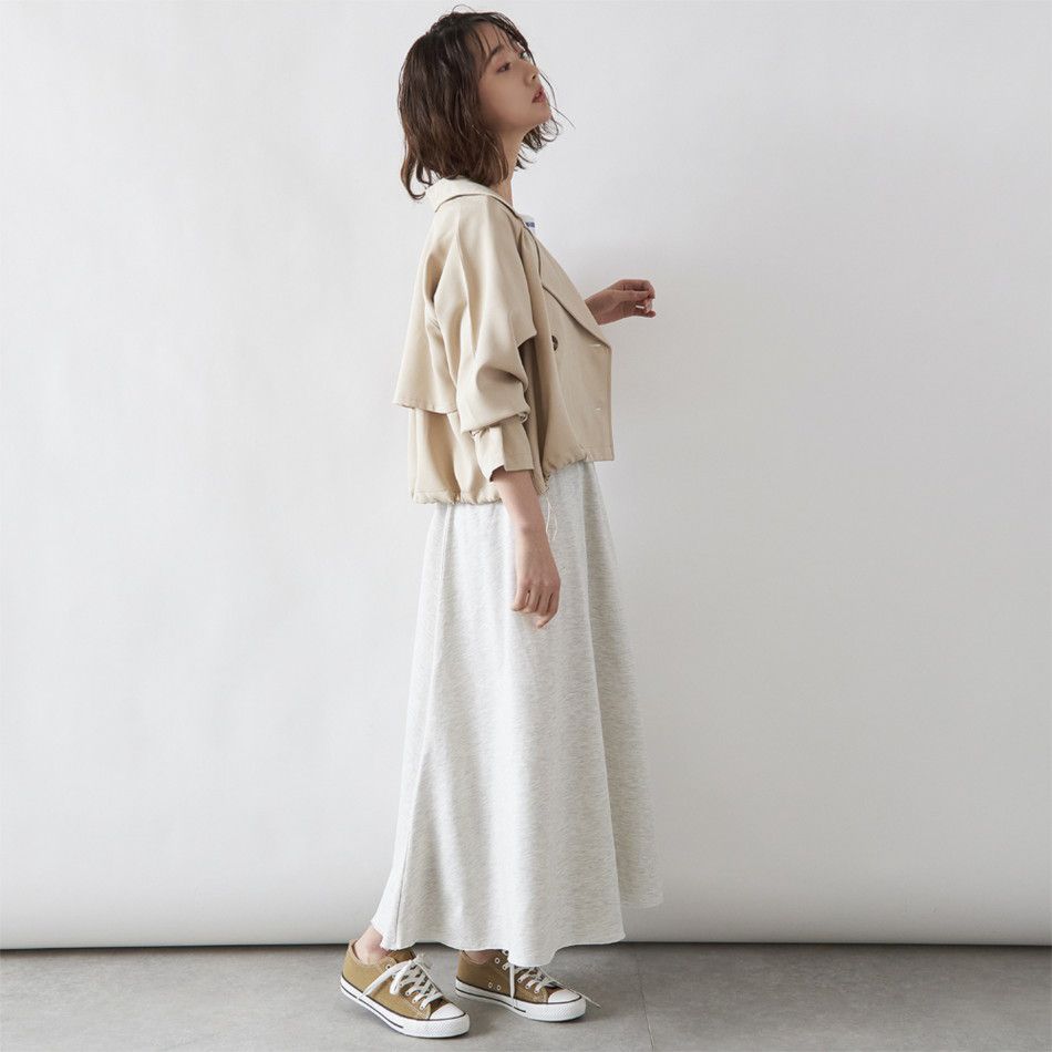 日本 Rejoule - 短版雙排釦風衣造型外套-杏 (M(Free size))