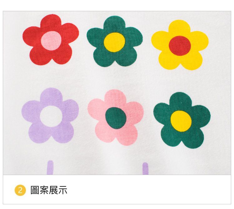 純棉長袖上衣-一朵小花-紫色