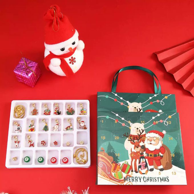 聖誕節交換禮物倒數盲盒DIY串珠手鍊2組