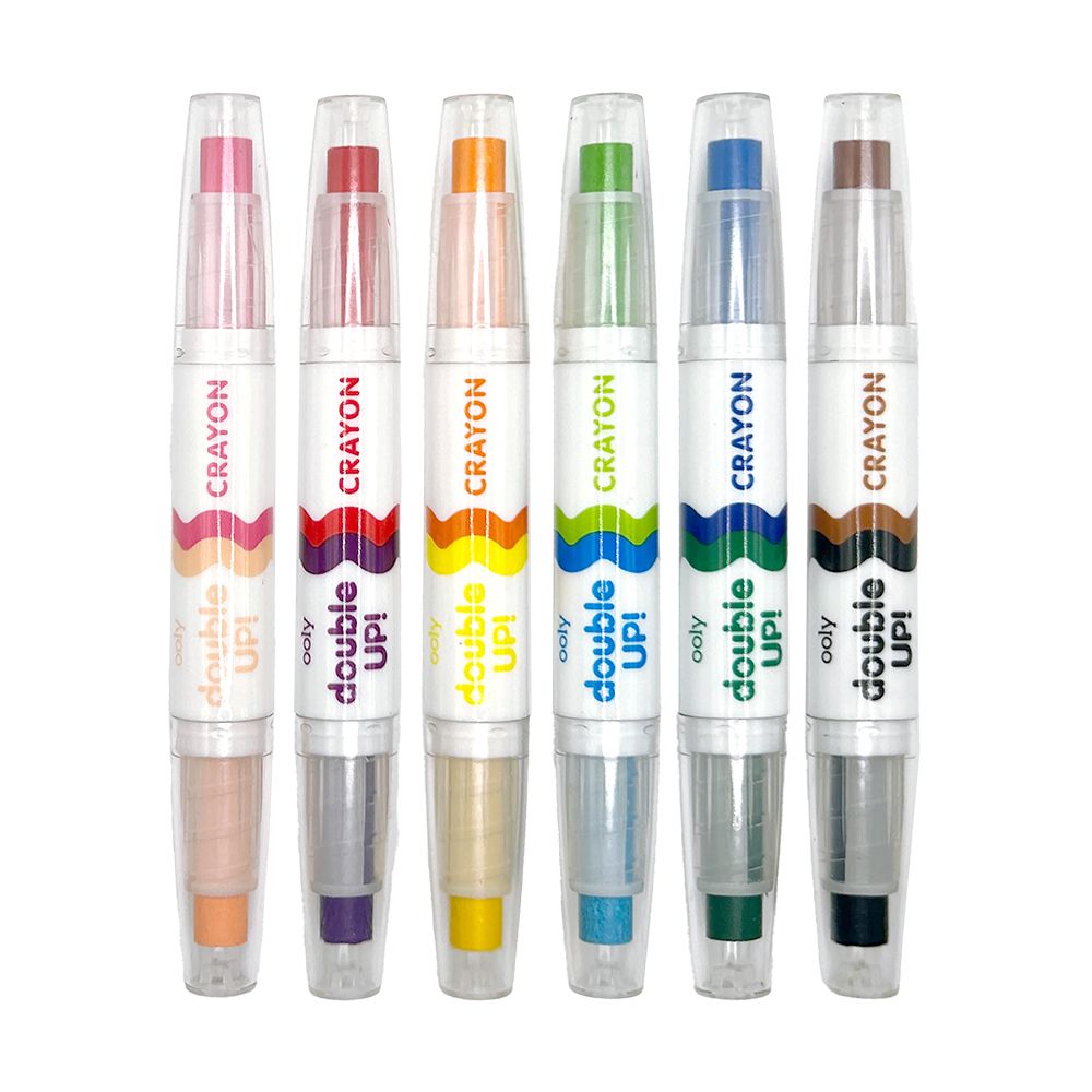 【兒童專用筆系列】雙頭雙色創作蠟筆組 (6入12色組)
