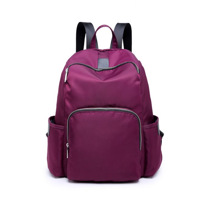 Heine 海恩 - WIN-188 流行女包 媽媽包 尼龍後背包 防潑水後背包 時尚媽咪包-紫色