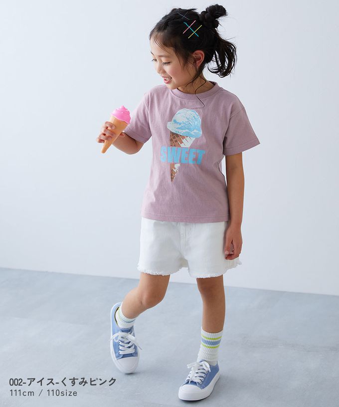 日本 devirock - 純棉定番短袖上衣-刨冰-煙燻粉