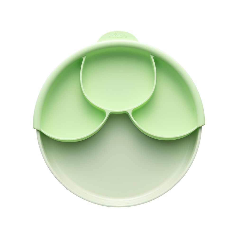 美國 Miniware - 天然聚乳酸聰明分隔餐盤組(12色可選)-光合草綠