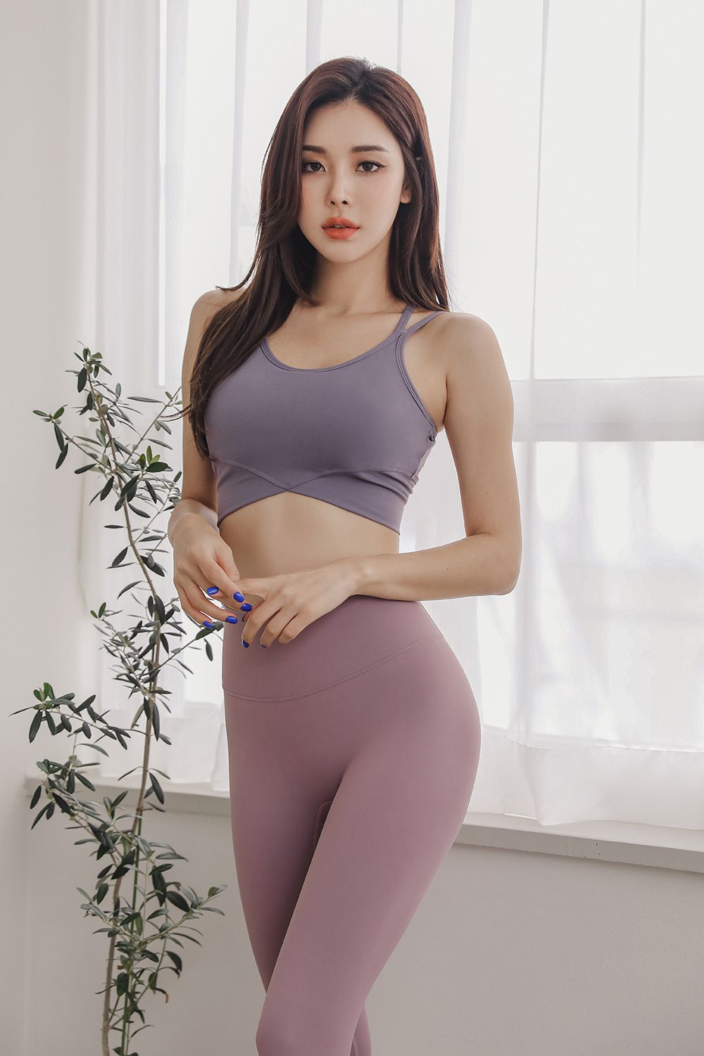 SportyChic - V Line雙線交叉運動內衣-CWT0074-紫羅蘭色