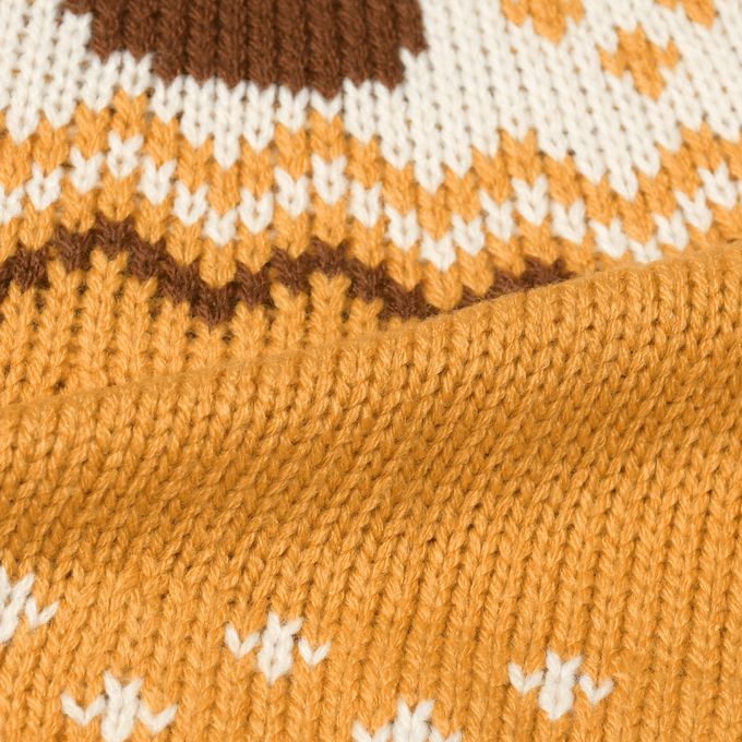 akachan honpo - 針織休閒上衣-小熊-黃色