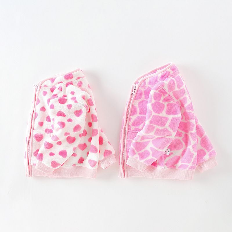 柔軟珊瑚絨立領外套-彩色恐龍