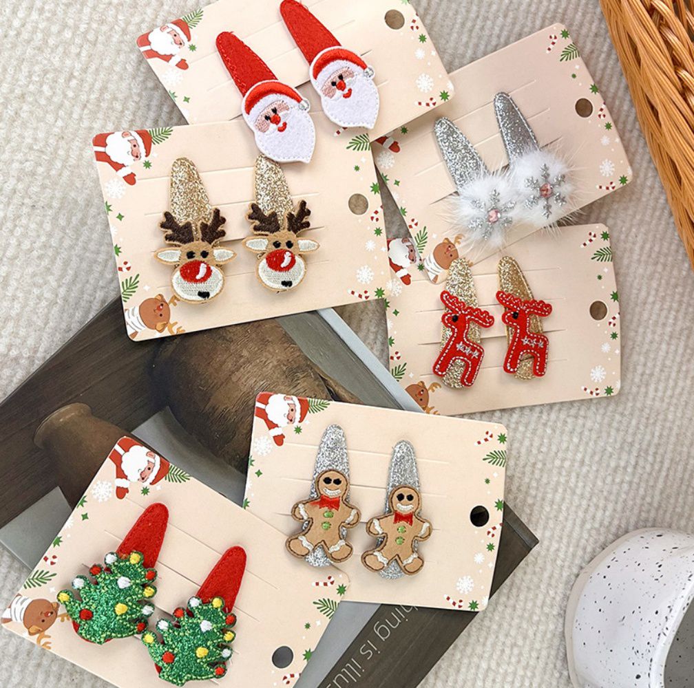 聖誕節造型BB夾(2入)-薑餅人