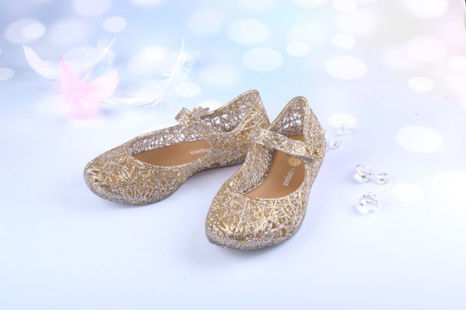 Melissa - Melissa經典金色大風巢兒童公主鞋香香鞋-金色