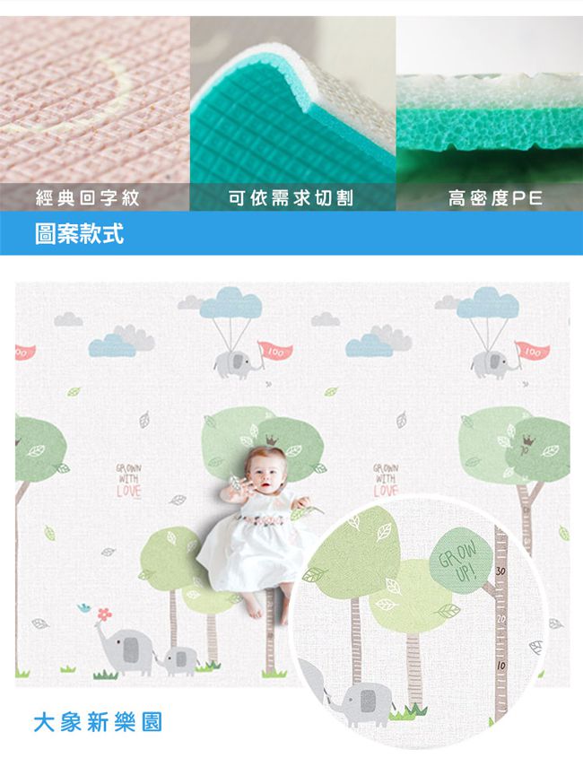 韓國 Parklon 帕龍 - 單面切邊地墊-ABC好朋友 (200x150x1cm)