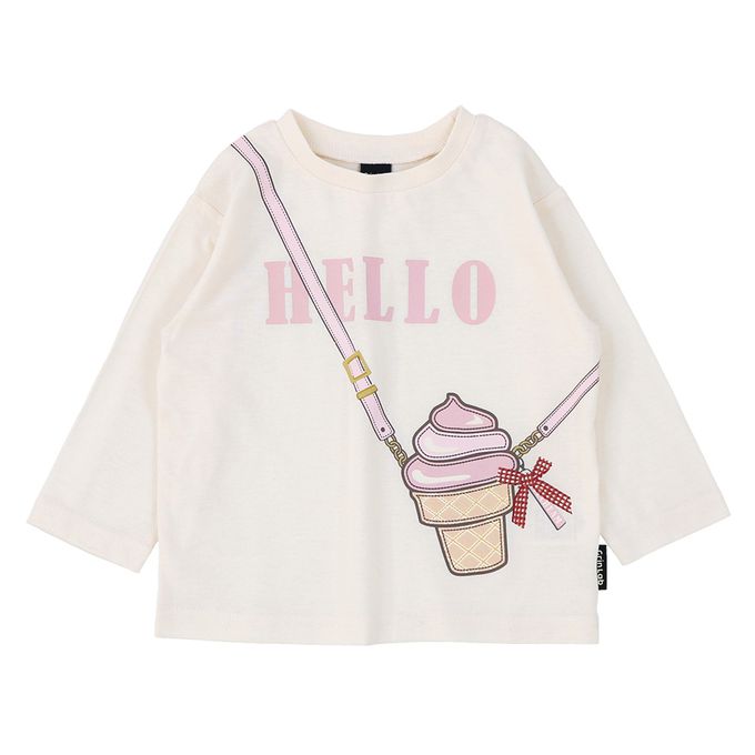 日本 ZOOLAND - [推薦]定番印花薄長袖上衣-小熊玩偶-莓粉紅