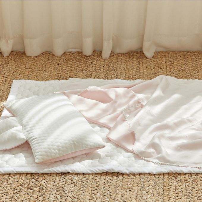 正韓Hello HiZoo - 3D透氣雙面涼感被/透氣被/冷氣被_嬰兒款-冰絲粉