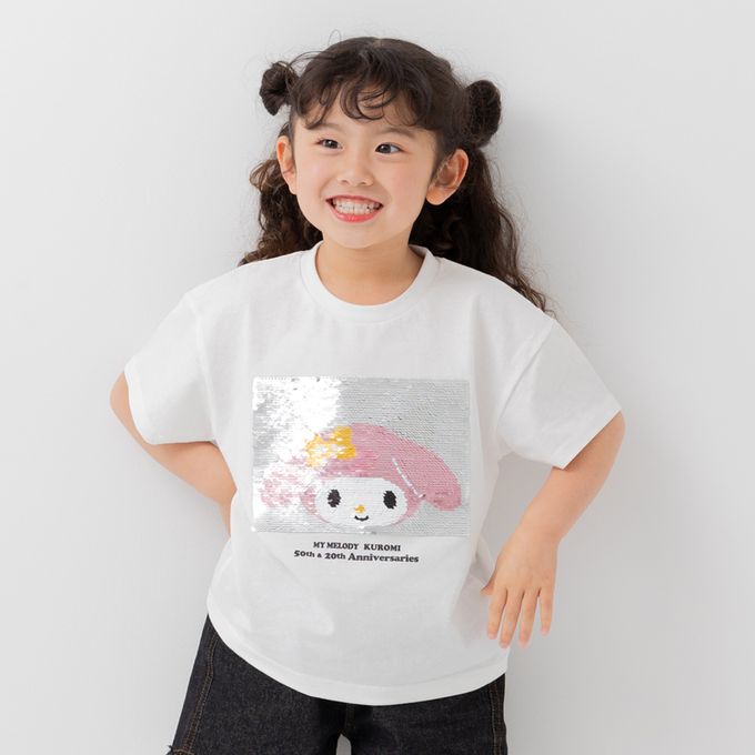 日本 Chil2 - 聯名款 100%純棉短袖上衣-卡通人物酷洛米-黑