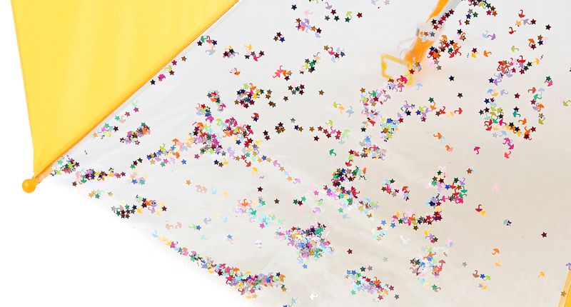 韓國 OZKIZ - 超輕量兒童安全雨傘-亮片星星 (FREE)