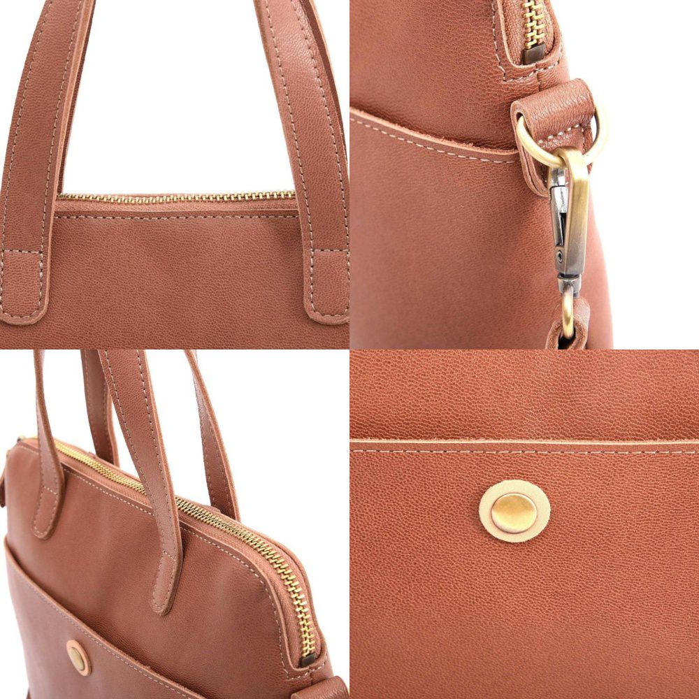 日本 COOCO - 2way真皮托特包/手提包/側背包-藍綠