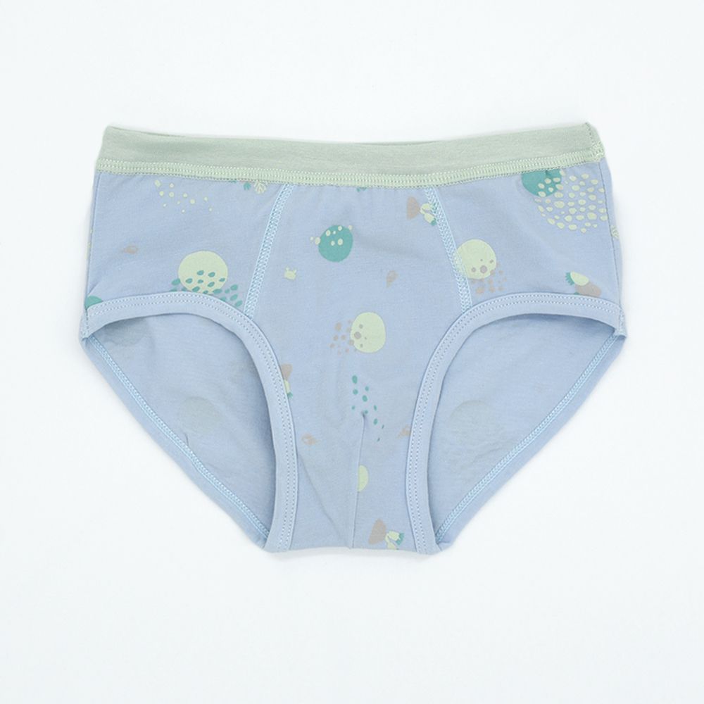 minihope美好的親子生活 - 男童三角褲-泡沫藻礁-天藍