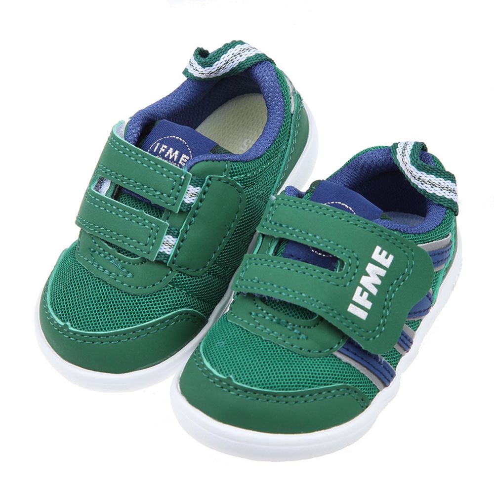 日本IFME - 輕量系列純粹綠寶寶機能學步鞋-綠色