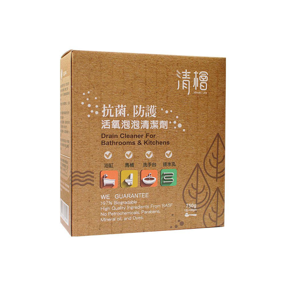 清檜抗菌防護活氧泡泡清潔劑-750g/盒