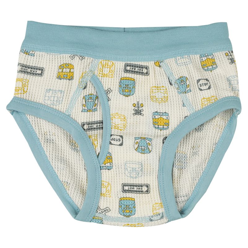 akachan honpo - 三角褲2件組-電車、星星-深藍色