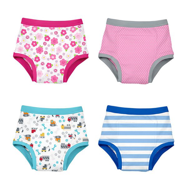 美國 green sprouts - 小綠芽四層學習褲單入組-藍白線條