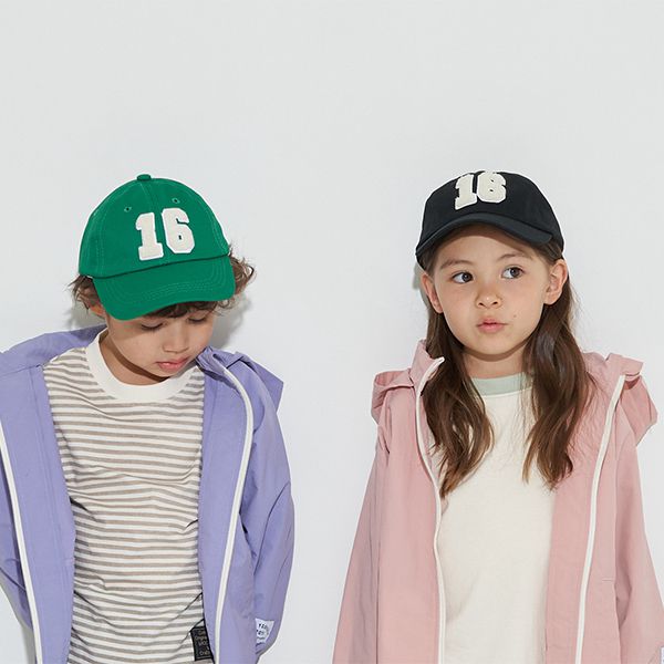 日本 b-ROOM - 立體數字刺繡棒球帽-耀眼紅 (52～54cm)