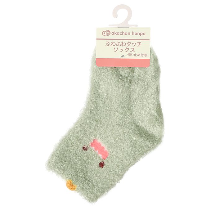 akachan honpo - 蓬鬆襪-動物-淺藍色 (9～14cm)