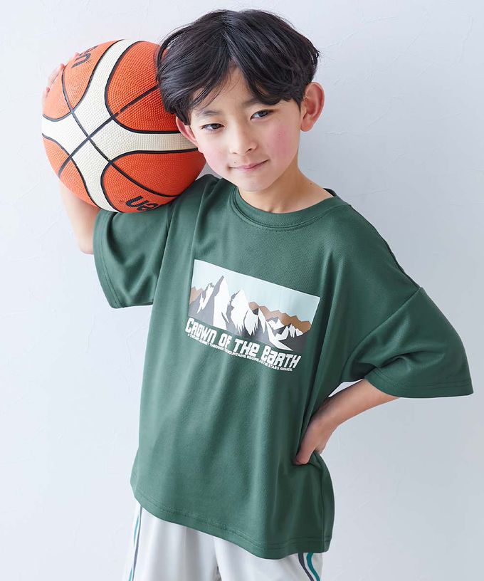 日本 devirock - 涼感速乾網眼 超舒適短袖上衣-英文logo-亮綠