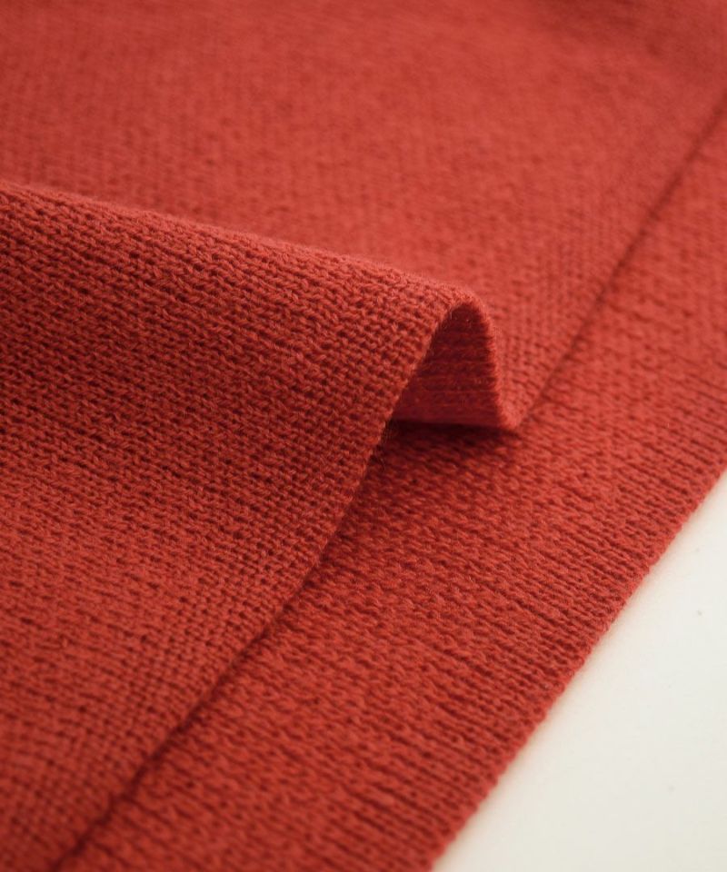 日本 zootie - 美式英文圓領澎袖輕薄針織長袖上衣-紅