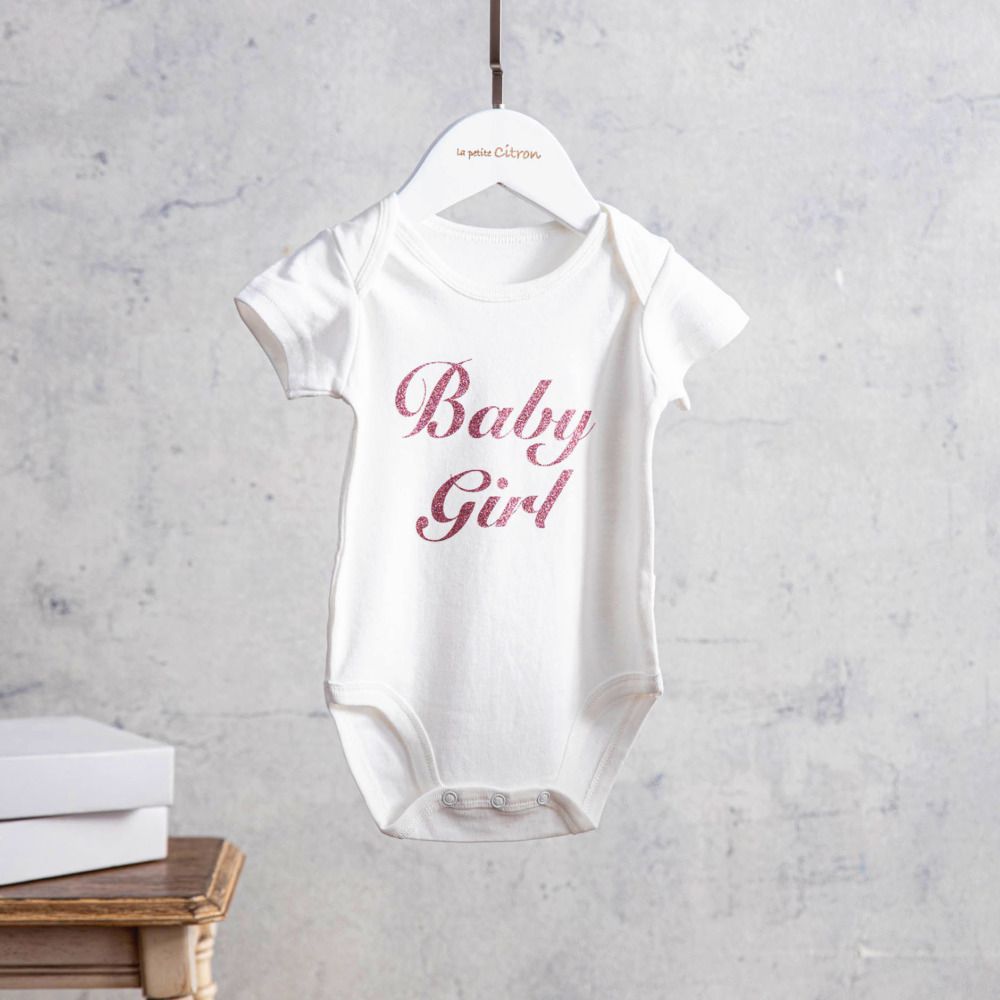 la petite Citron - 客製姓名 燙金純棉包屁衣/T-Shirt上衣-寶藍色-客製化英文名限8字內