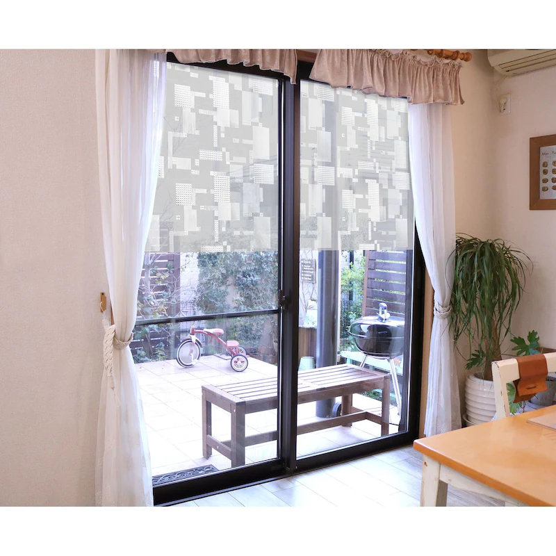 日本千趣會 - 日本製 99%抗UV光影窗貼(靜電式)-彩虹泡泡 (92×90cm*2枚)