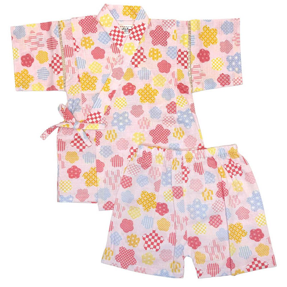 兩件式甚平-淡粉色