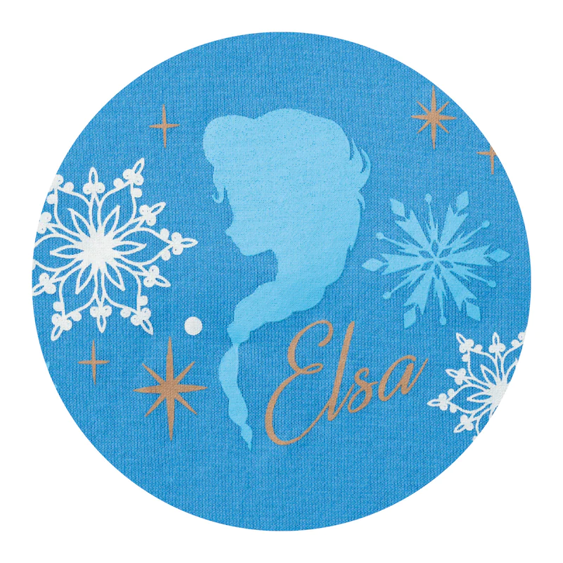 日本千趣會 - 迪士尼天竺棉荷葉袖短T-小美人魚剪影-粉