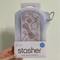 美國 Stasher - Stasher Go 隨行矽膠密封袋-雲霧白