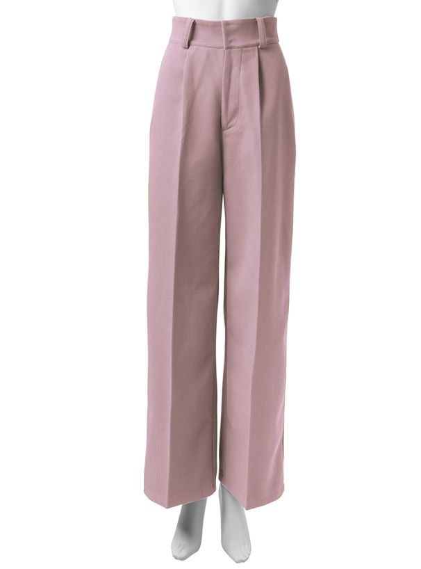 日本 GRL - 美腿修長打褶西裝褲/寬褲-簡約白