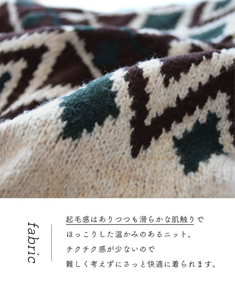 日本 zootie - 歐風圓領球心紋針織洋裝-淺灰米