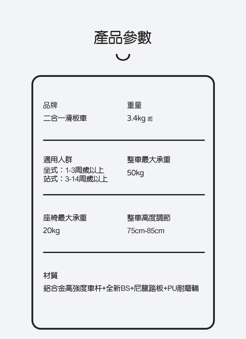 i-Smart - 二合一滑板車(輪子會發光)-酷炫藍