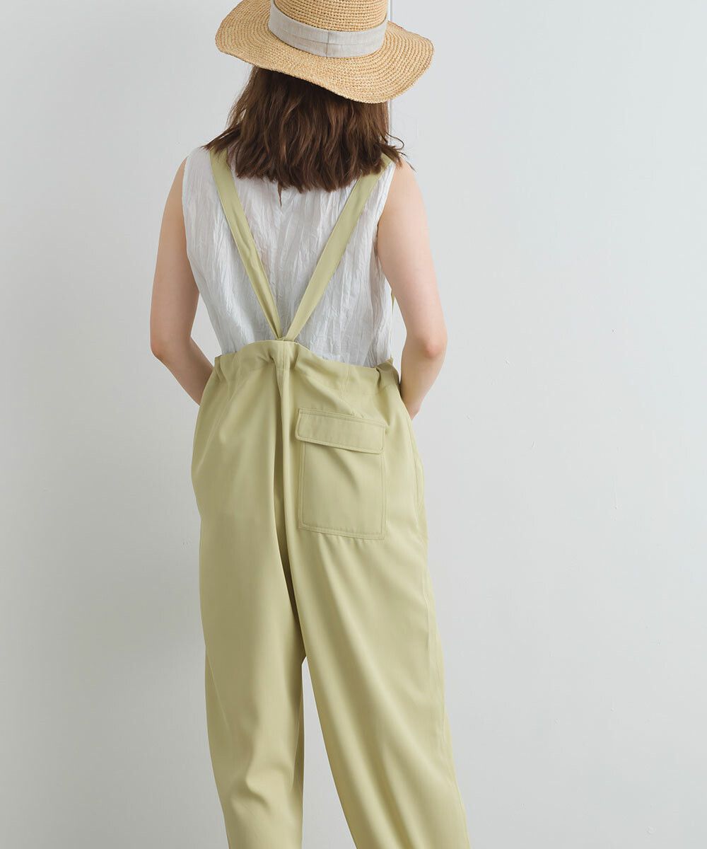 日本女裝代購 - 木耳領楊柳感無袖上衣-直條紋-深灰藍